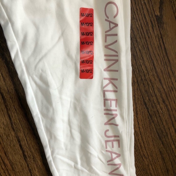 Calvin Klein Kid Joggers - Whipped Cream/Pink - Picture 2 of 3